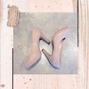 Blush pink pumps